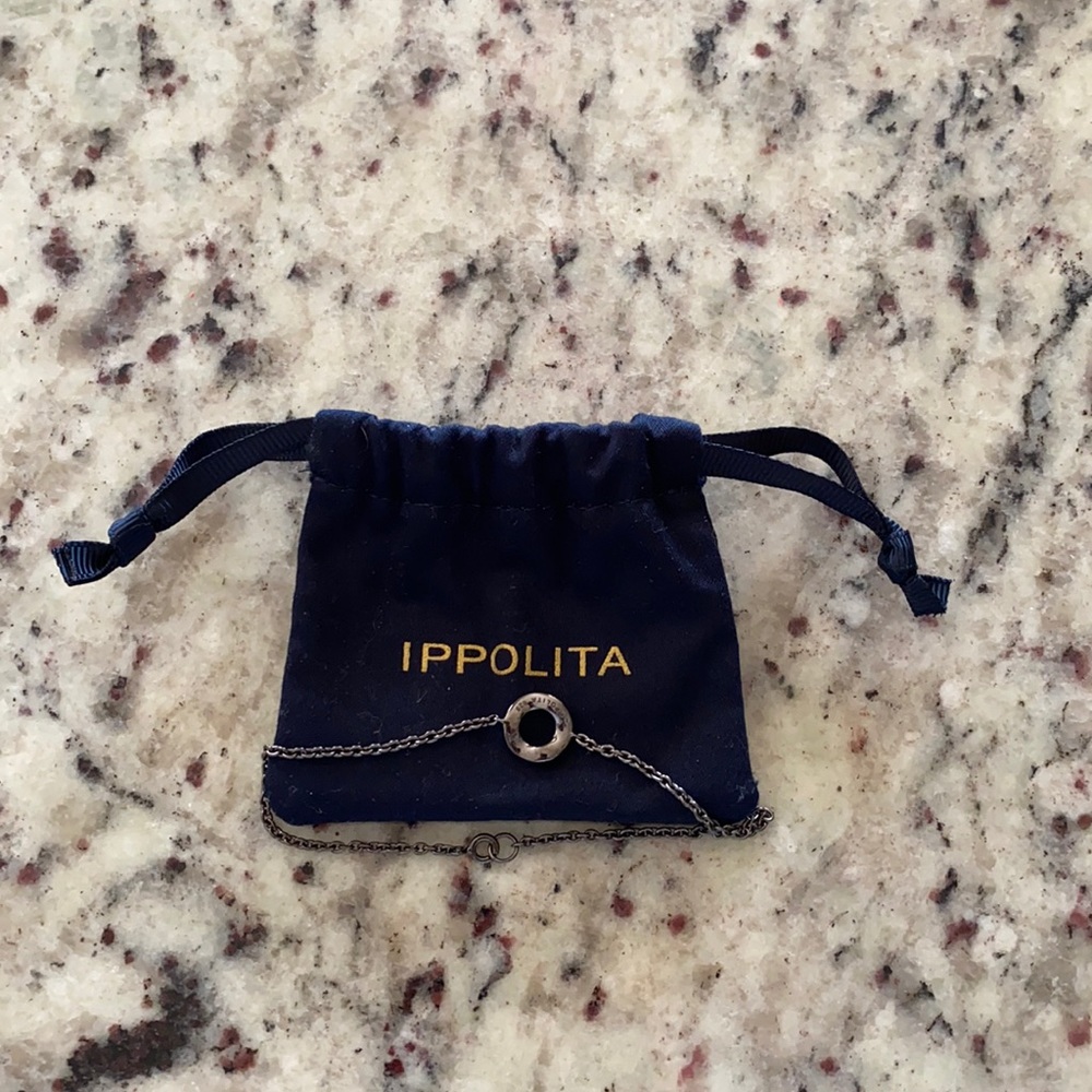 Ippolita sterling silver wavy disc bracelet.